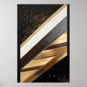 Diagonale Linien des Goldes Poster (Vorne)