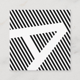 Diagonale macht Schwarzweiss blind Quadratische Visitenkarte