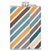 Diagonale Multicolor Streifen Flachmann (Rückseite)