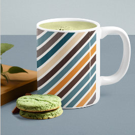 Diagonale Multicolor Streifen Kaffeetasse