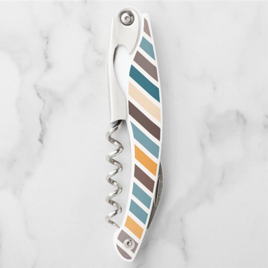 Diagonale Multicolor Streifen Kellnermesser (Vorderseite)