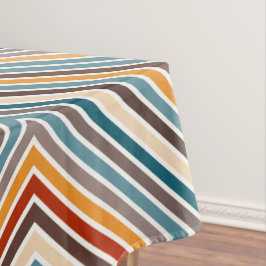 Diagonale Multicolor Streifen Tischdecke