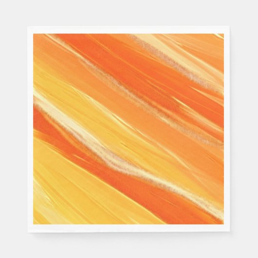 Diagonale Muster in tropisch orange und gelb Serviette (Vorderseite)