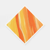 Diagonale Muster in tropisch orange und gelb Serviette (Ecke)