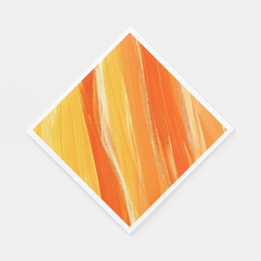 Diagonale Muster in tropisch orange und gelb Serviette (Ecke)