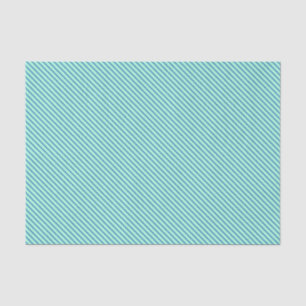 Diagonale Nadelstreifen - Aqua und Marine Seidenpapier