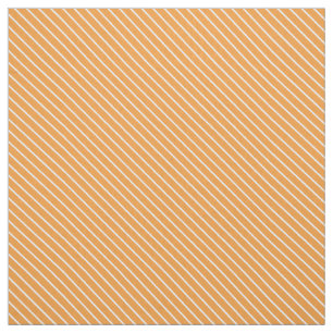 Diagonale Nadelstreifen - Orange und Weiß Stoff
