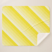 Diagonale Ombre-Streifen in Gelbtönen Sherpadecke (Vorderseite (Horizontal))