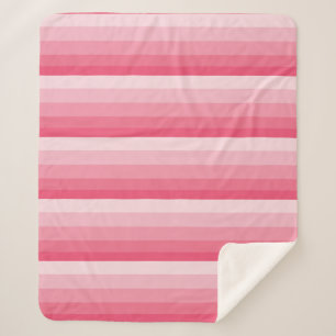 Diagonale Ombre-Streifen in rosa Tönen Sherpadecke