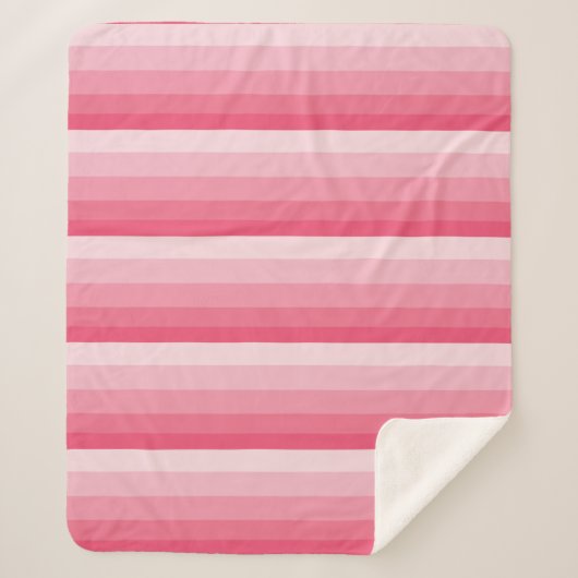 Diagonale Ombre-Streifen in rosa Tönen Sherpadecke (Vorderseite)