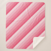 Diagonale Ombre-Streifen in rosa Tönen Sherpadecke (Vorderseite)