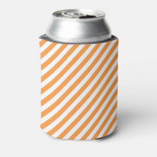Diagonale orange und weiße Streifenmuster Dosenkühler