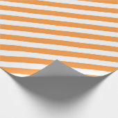 Diagonale orange und weiße Streifenmuster Geschenkpapier (Ecke)