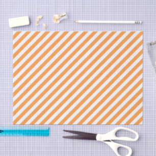 Diagonale orange und weiße Streifenmuster Seidenpapier