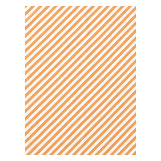 Diagonale orange und weiße Streifenmuster Tischdecke (Vorderseite)