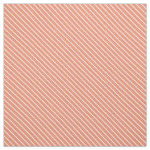 Diagonale Pinstreifen - orange und weiß Stoff
