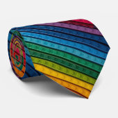 Diagonale Plastik-Regenbogensteine  Krawatte (Gerollt)