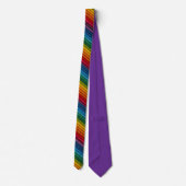 Diagonale Plastik-Regenbogensteine  Krawatte (Rückseite)