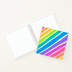 Diagonale Rainbow-Farben Notizblock