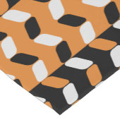 Diagonale Rechtecke schwarz Orange Kurzer Tischläufer (Ecke)