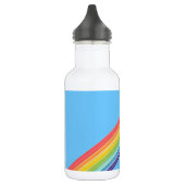 Diagonale Regenbogenstreifen Edelstahlflasche (Links)