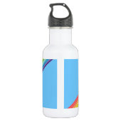 Diagonale Regenbogenstreifen Edelstahlflasche (Rückseite)