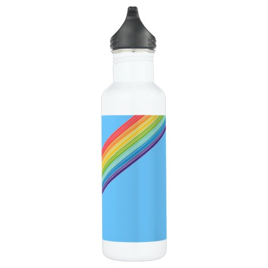 Diagonale Regenbogenstreifen Edelstahlflasche (Rechts)