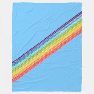 Diagonale Regenbogenstreifen Fleecedecke