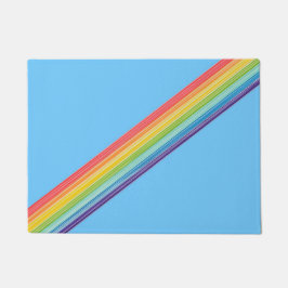 Diagonale Regenbogenstreifen Fußmatte
