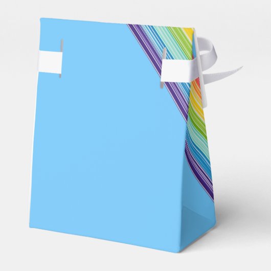 Diagonale Regenbogenstreifen Geschenkschachtel (Rückseite)
