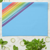 Diagonale Regenbogenstreifen Geschirrtuch (Gefaltet)