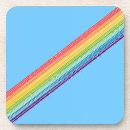Diagonale Regenbogenstreifen Getränkeuntersetzer
