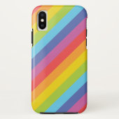 Diagonale Regenbogenstreifen Handy-Fall Case-Mate iPhone Hülle (Rückseite)