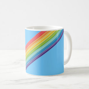 Diagonale Regenbogenstreifen Kaffeetasse