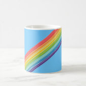 Diagonale Regenbogenstreifen Kaffeetasse (Mittel)