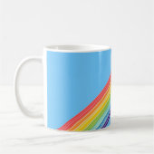 Diagonale Regenbogenstreifen Kaffeetasse (Links)