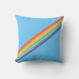 Diagonale Regenbogenstreifen Kissen