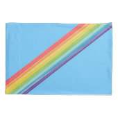 Diagonale Regenbogenstreifen Kissenbezug (Rückseite)