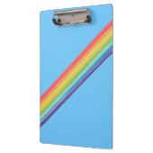 Diagonale Regenbogenstreifen Klemmbrett (Links)