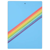 Diagonale Regenbogenstreifen Klemmbrett (Rückseite)