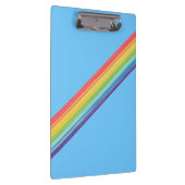 Diagonale Regenbogenstreifen Klemmbrett (Rechts)