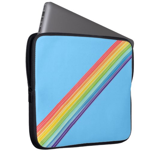 Diagonale Regenbogenstreifen Laptopschutzhülle (Vorne Rechts)