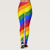 Diagonale Regenbogenstreifen LGBT-Leggings Leggings (Rückseite)