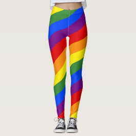 Diagonale Regenbogenstreifen LGBT-Leggings Leggings