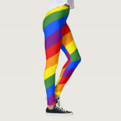 Diagonale Regenbogenstreifen LGBT-Leggings Leggings (Rechts)