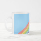 Diagonale Regenbogenstreifen Mattglastasse (Links)