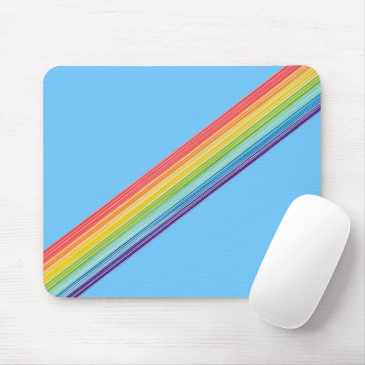 Diagonale Regenbogenstreifen Mousepad (Mit Mouse)