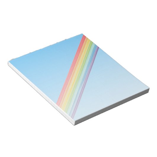 Diagonale Regenbogenstreifen Notizblock (angewinkelt)