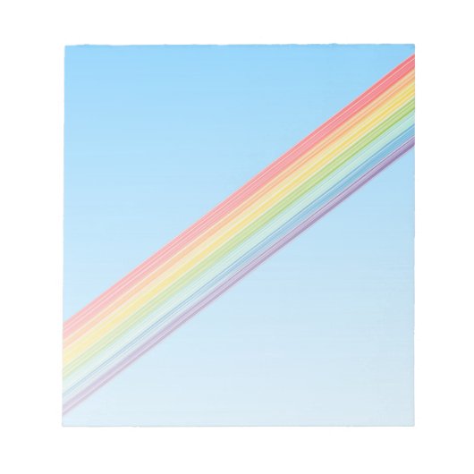 Diagonale Regenbogenstreifen Notizblock (Vorderseite)
