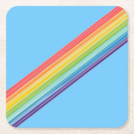 Diagonale Regenbogenstreifen Rechteckiger Pappuntersetzer